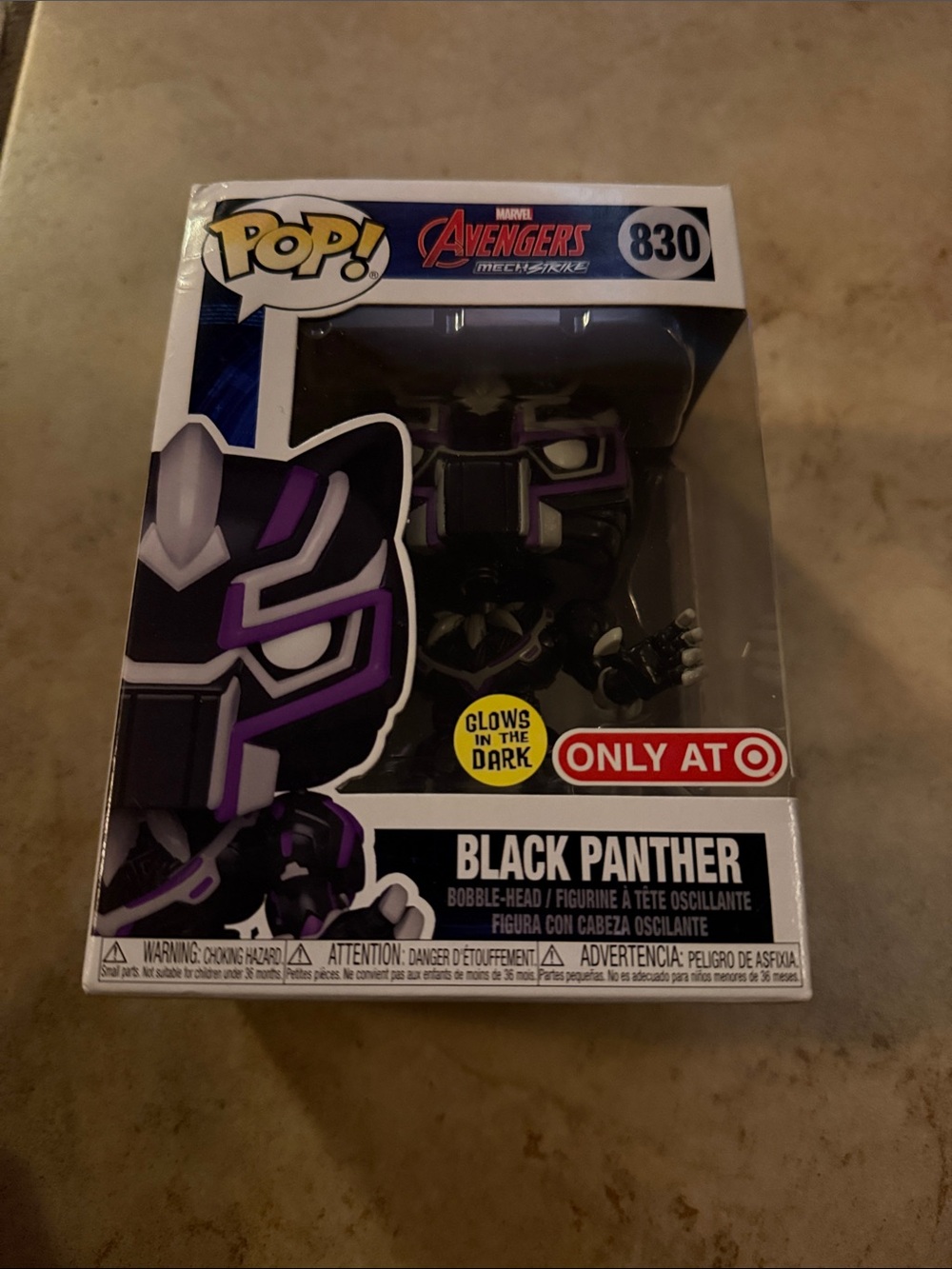 Funko Pop! Black Panther Glow-in-the-Dark Figure — Black & Purple
